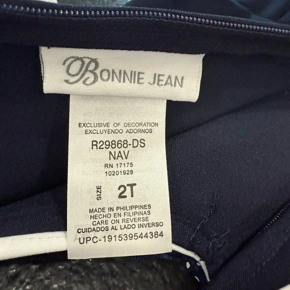 Vintage 90s Sailor Dress - Navy/White 2T - Picture 8 of 8